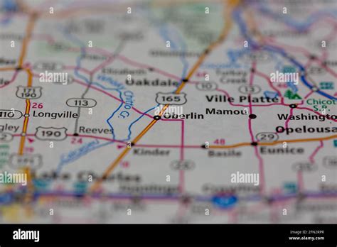 Oberlin Louisiana Usa Shown On A Geography Map Or Road Map Stock Photo