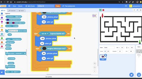 Labirent Oyunu Nasıl Yapılır Scratch ile Oyun Kodla Cansu Yalçıner