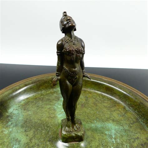 große Art Deco Bronze Schale mit Tänzerin Ildfast Denmark Bronce eBay