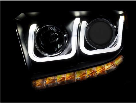 Anzo Black U Bar Projector Headlights ANZ 111326 RealTruck