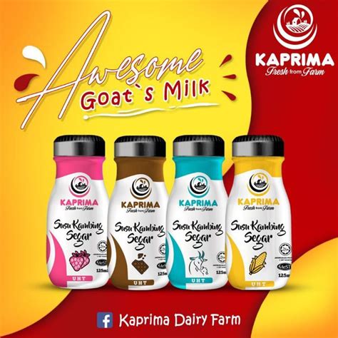 Fresh Goat S Milk Susu Kambing Segar UHT Kaprima 1 Ctn 40 Botol