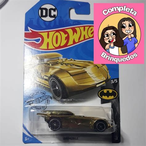 Carrinho Hot Wheels Batman Batmobile Dourado Escala Carrinho De Beb Mattel Nunca Usado