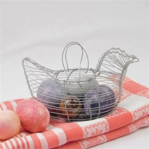 Chicken Shaped Wire Basket - Etsy