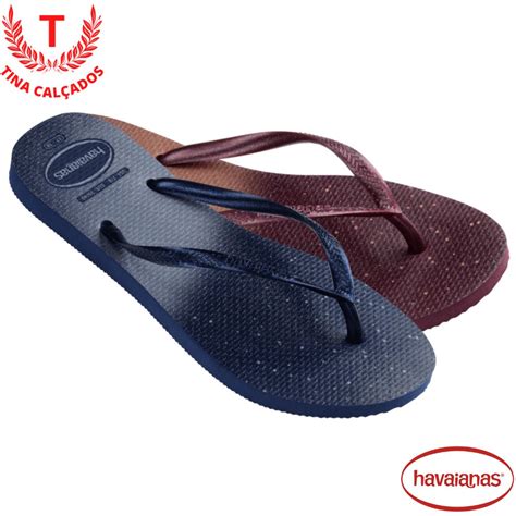 Chinelo Havaianas Feminino Slim Gloss Tina Cal Ados