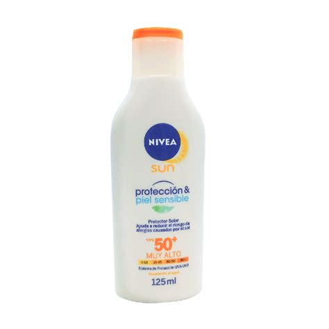 Nivea Sun Protector Solar Piel Sensible Fps 50 125ml Cropafresh