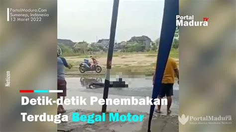 Detik Detik Polisi Lumpuhkan Terduga Begal Full Video PortalMadura