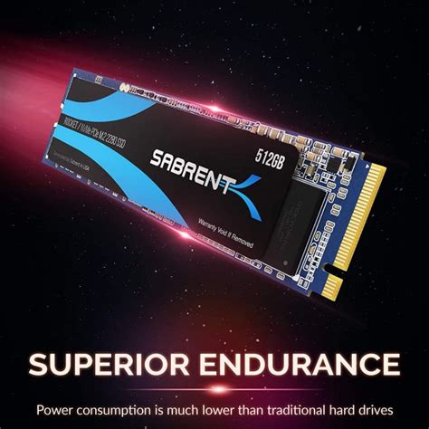 SABRENT SSD interne Rocket NVMe PCIe M 2 2280 de 512GB catégorie