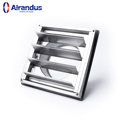 Hvac Systems Parts Stainless Steel Square Cover Hood Exhaust Louver Air