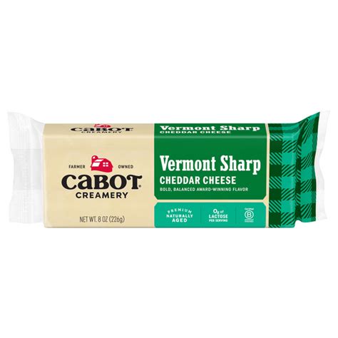 Save on Cabot Aged Vermont Sharp White Cheddar Cheese Block Order ...