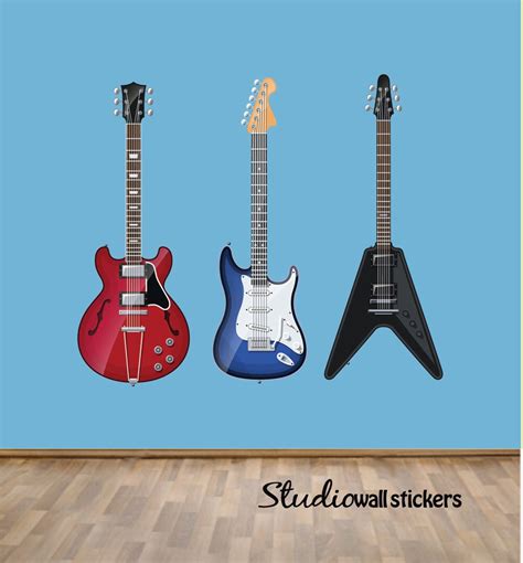 Electric Guitar Decals Etsy