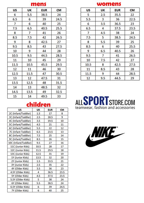 Infant Shoe Size Chart Nike At Rebecca Leon Blog