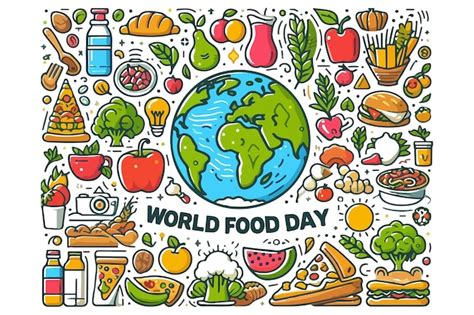 World Food Day Vector Illustration On October Premium Ai Generated