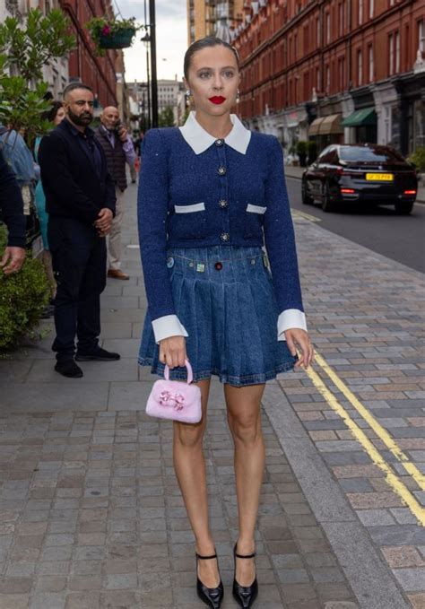 Bel Powley Arrives At British Vogue X Self Portrait Summer Party In