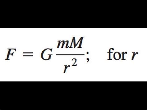 F G mM r 2 solve for r ขอมลรายละเอยดมากทสดเกยวกบfg gmm r2