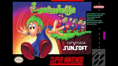 Lemmings Intro Title Snes Ost Youtube