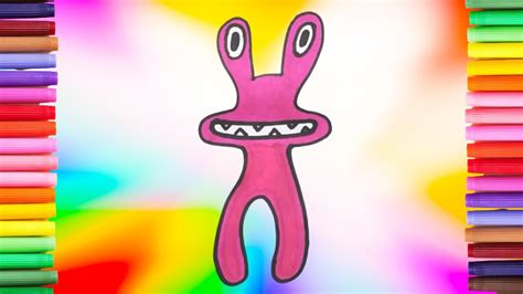 How To Draw Rainbow Friends Pink Roblox Rainbow Friends Youtube