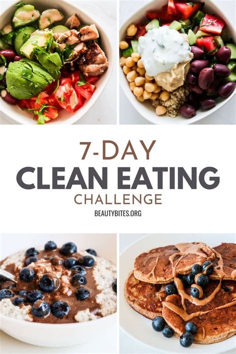 7 Day Clean Eating Challenge Meal Plan The First One Beauty Bites