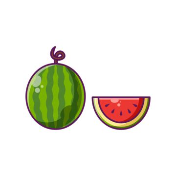 Watermelon Fruit Cartoon Vector Illustration Design Fruits Premium