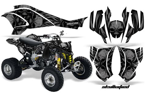 Yellow Racing Graphics Kit Fits Can Am Ds450 All Years Slasher Design