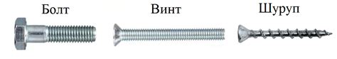 винт болт шуруп в чем разница