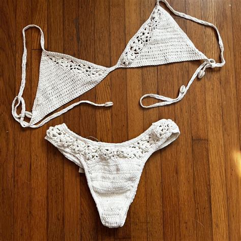 Akoia Swim Crochet Bikini Brand New With Tags Top Depop