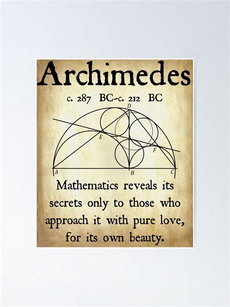 Archimedes Quote Archimedean Circles Geometry Vintage Math Design On