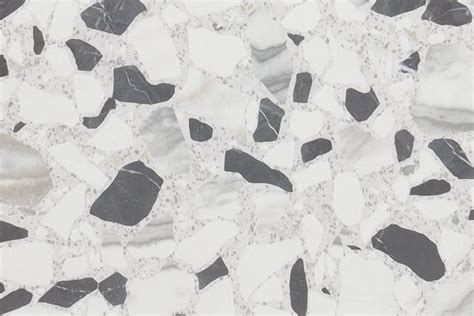 Terrazzo Black Matt Porcelain Stoneware Surface Inspired By Cemen