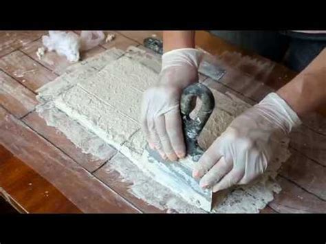 Декоративные кирпичики из гипса (способ 2) - YouTube