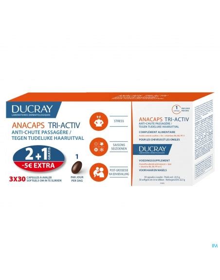 Ducray Anacaps Trio Tri Activ Caps 3x30 Promo