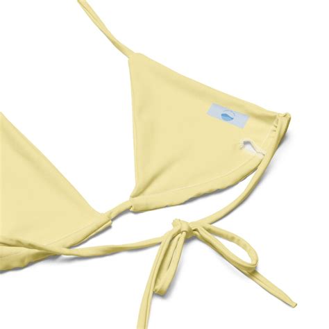 Butter Yellow Recycled String Bikini Two Piece Swimsuit Resort Wear