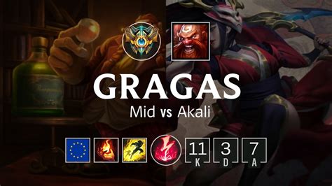 Gragas Mid Vs Akali EUW Challenger Patch 8 22 YouTube