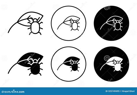 Plant Pests Linear Art Icon Set Plant Pests Vector Mark For Web