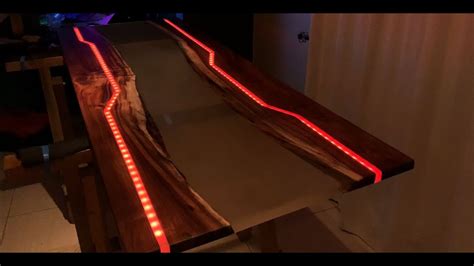 13000 Blackwood Pc Gaming Desk Build With Epoxy Resin And Rgb Led