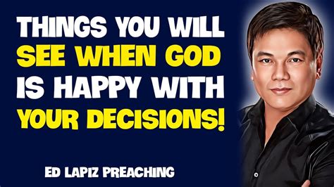 Ed Lapiz Preaching 2024 🆘 Things You Will See When God Is Happy With