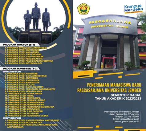 Brosur Penerimaan Mahasiswa Baru Pascasarjana Semester Gasal Tahun