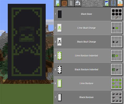 Dark Wither Banner Дома Minecraft Здания в майнкрафт Дом в Minecraft