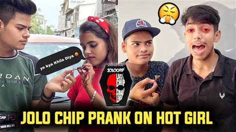 Jolo Chip Prank On Hot Girl Prank Gone Wrong 😡 Nikhil Funz Youtube