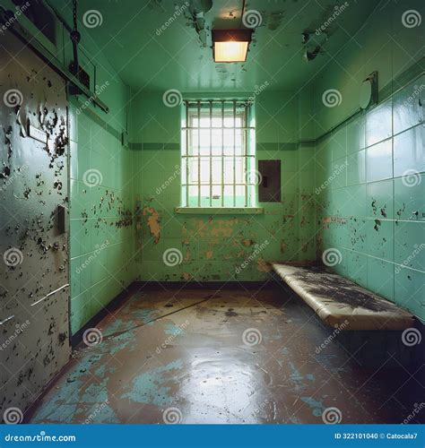 Solitary Confinement Illuminated Darkness In An Empty Prison Cell