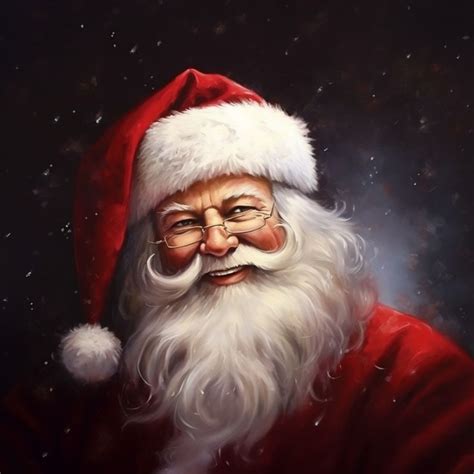 Santa S Portrait Santa Claus Portrait Wall Art Etsy Santa Claus