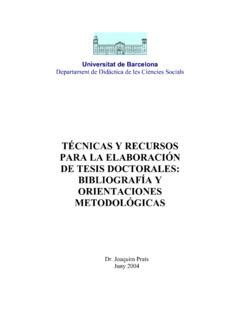 TÉCNICAS Y RECURSOS PARA LA ELABORACIÓN DE TESIS t 201 cnicas y