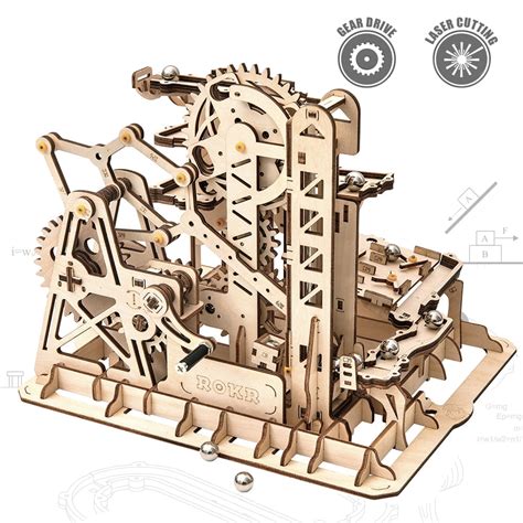 ROKR Marble Run Kit 3D Wooden Puzzles Model to Build for Adults ...