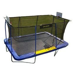 Jumpking Rectangular Trampoline with Basketball Hoop Attachment