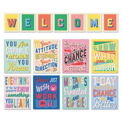 Buy Set Of 8 Growth Mindset S And Welcome Letters For Teachers And Students