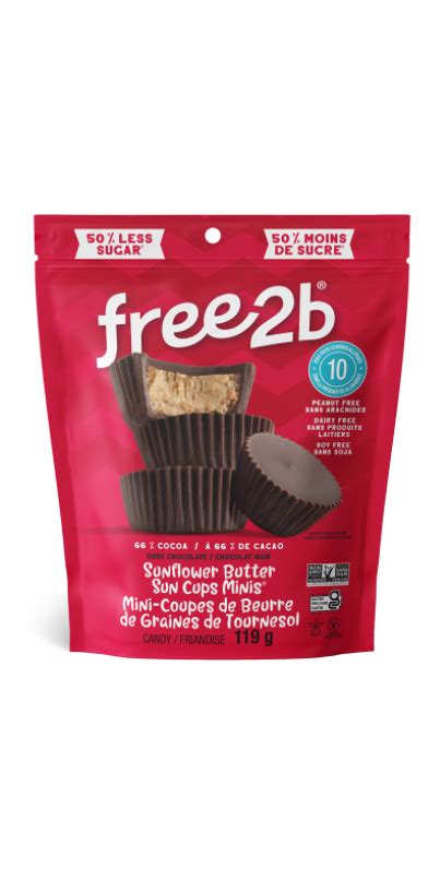 Buy Free2b Dark Chocolate Sunflower Butter Mini Cups At Well Ca Free