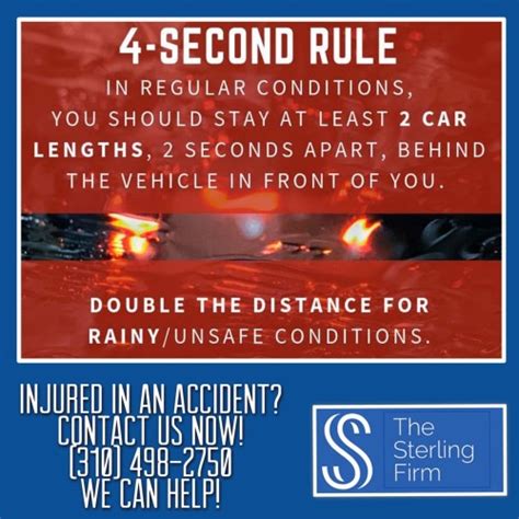 Are You Aware Of The 4 Second Rule Have You The Sterling Firm