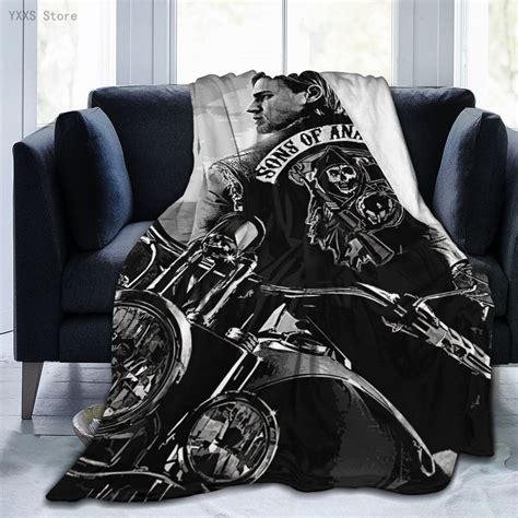 Sons Of Anarchy D Cartoon Sherpa Blanket Warm Super Soft Flannel