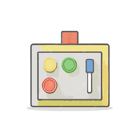 Dibujo De Garabato De Un Interruptor De Luz Con Botones Vector Png Dibujos Un Icono Colorido