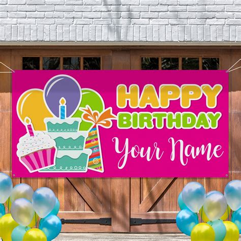 Personalized Happy Birthday Banner Vinyl Banner Birthday - Etsy