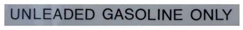 Decals And Stickers Unleaded Gasoline Only Black 5 Dz0009