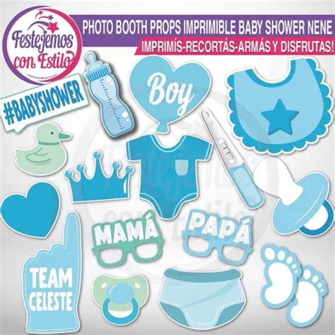 Photo Booth Props Imprimible Baby Shower Nene Carteles Fotos En Venta